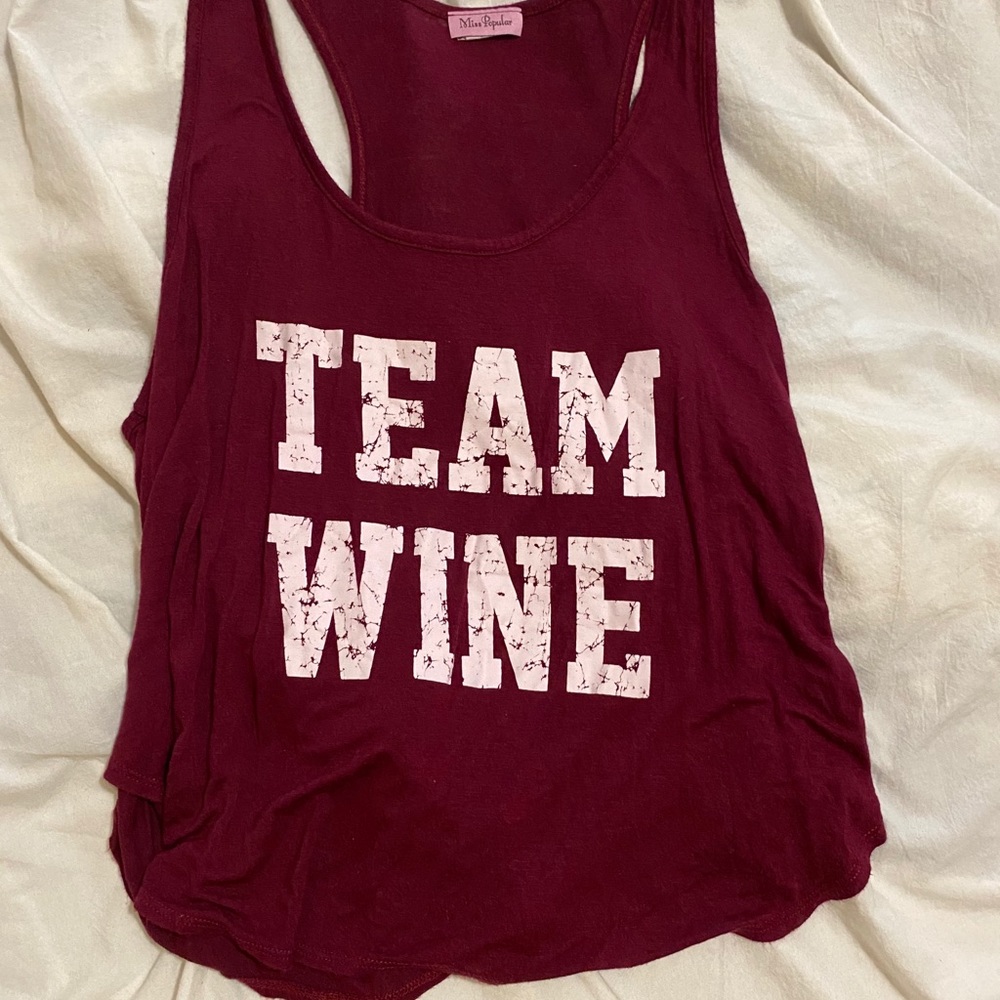 Team wine tank top